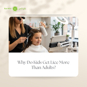 Child receiving professional lice treatment at a salon