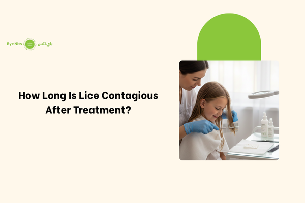 Child receiving professional lice removal treatment in the UAE after head lice infection.