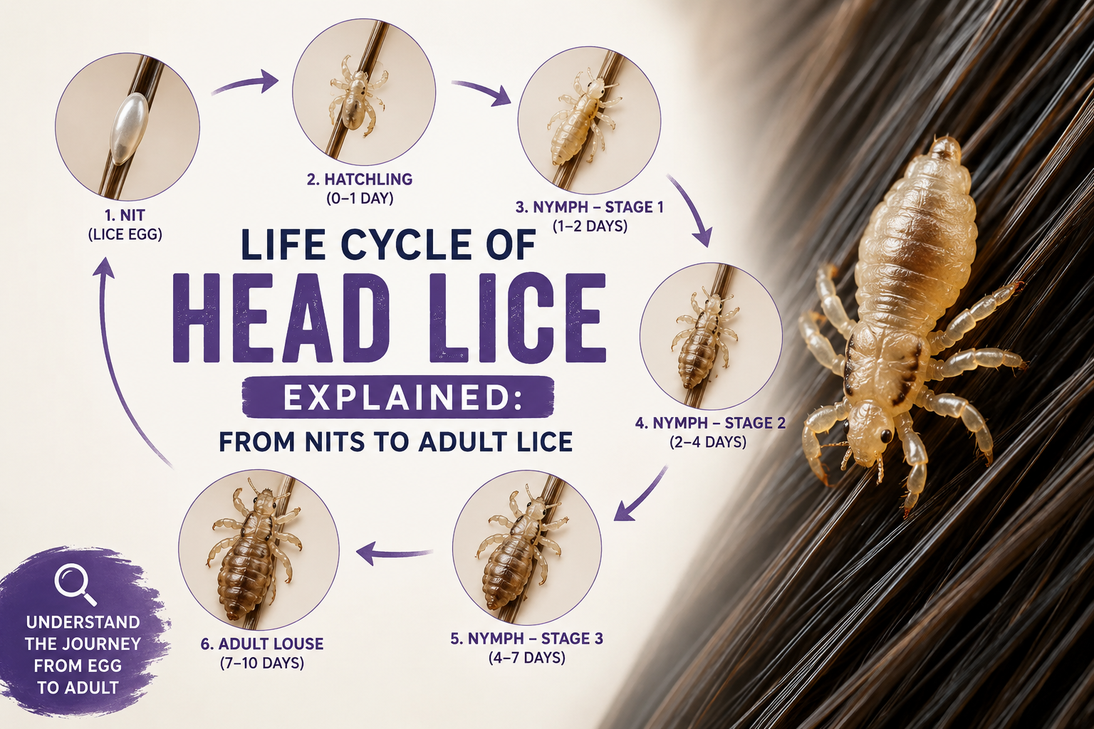 Life Cycle of Head Lice Explained From Nits to Adult Lice